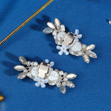 2pcs Flower Shoe Clip Wedding Heel Bride Rhinestone Decorative Buckle