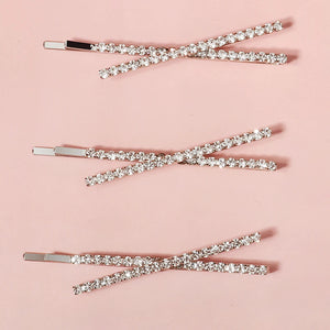 3pcs Rhinestone Hair Clips for Women Girls Bridesmaid Gift