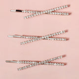 3pcs Rhinestone Hair Clips for Women Girls Bridesmaid Gift