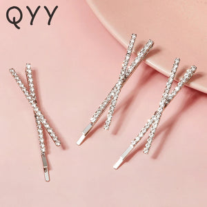 3pcs Rhinestone Hair Clips for Women Girls Bridesmaid Gift