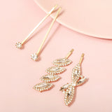 4pcs Rhinestone Hair Clips for Women Girls Party Hairpins Headwear Gift