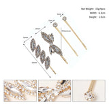 4pcs Rhinestone Hair Clips for Women Girls Party Hairpins Headwear Gift