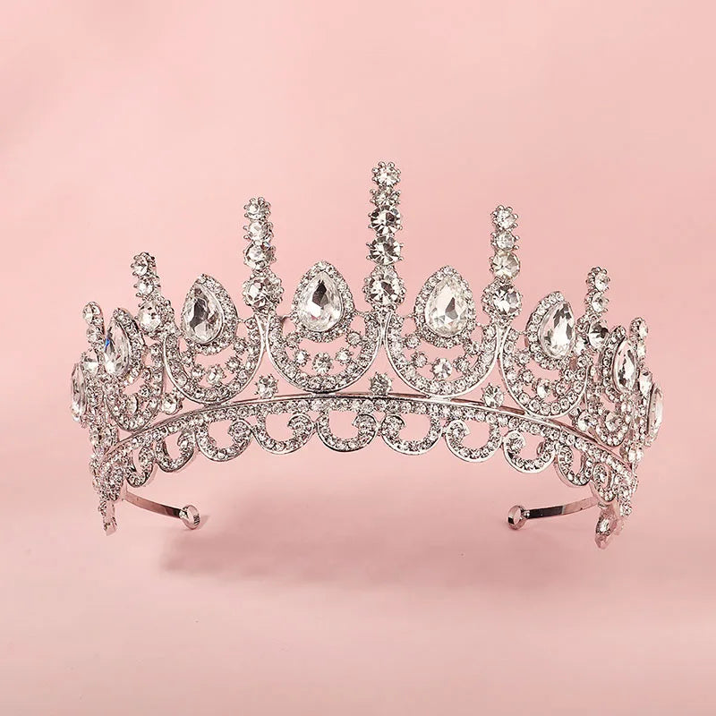 Rhinestone Silver Wedding Crown Tiara Headpiece