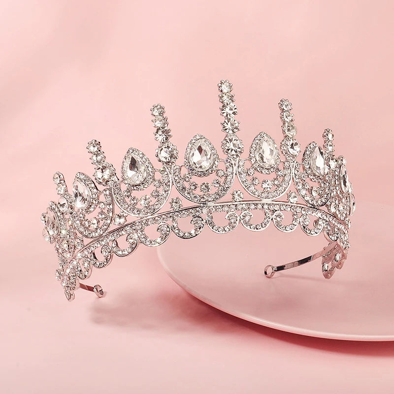 Rhinestone Silver Wedding Crown Tiara Headpiece