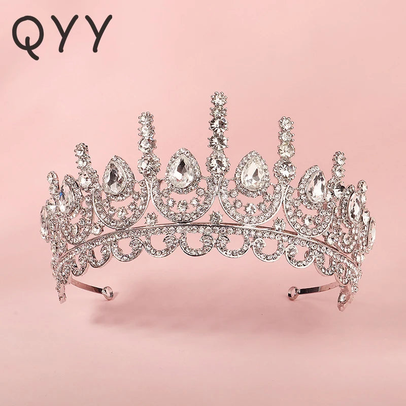 Rhinestone Silver Wedding Crown Tiara Headpiece