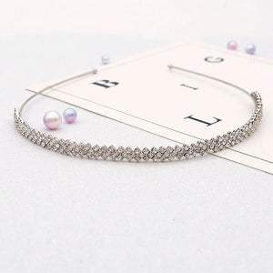 Rhinestone Hairband Silver Bride Headpiece Wedding Crown