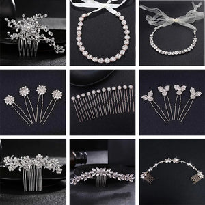 Austrian Crystal Wedding Hair Pins Rhinestone Bridal Accessories