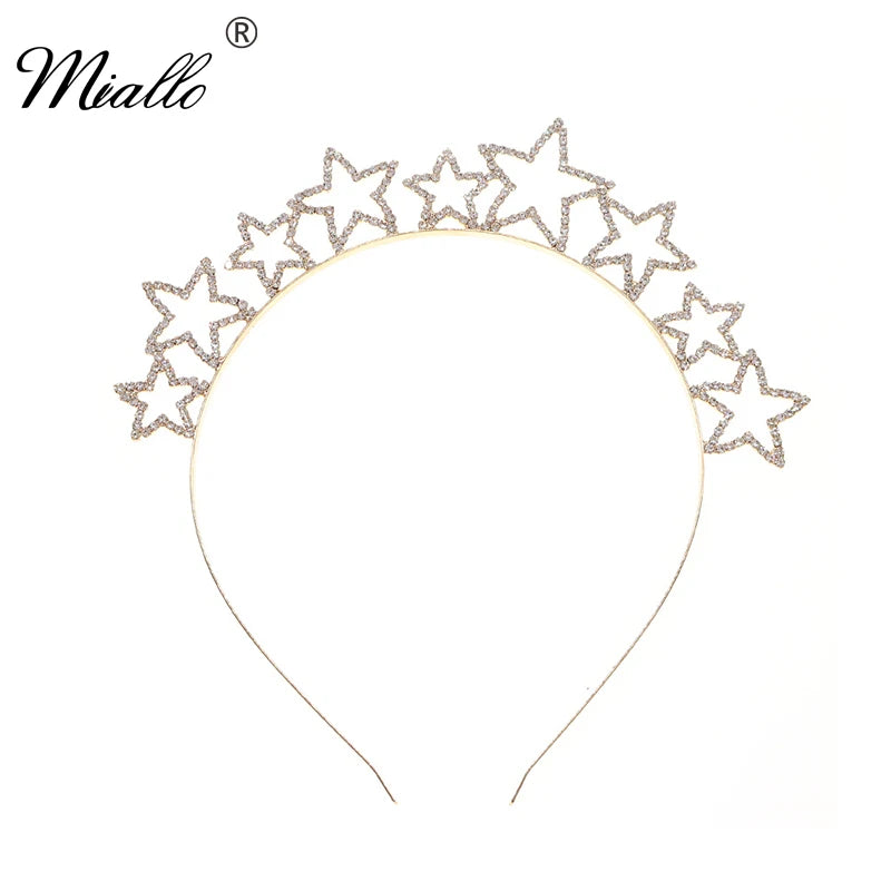 Star Rhinestone Headband Hair Accessories for Women