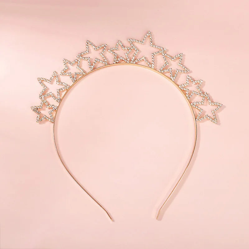 Star Rhinestone Headband Hair Accessories for Women