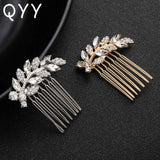 Bride Rhinestone Hair Side Combs Wedding Hair Jewelry