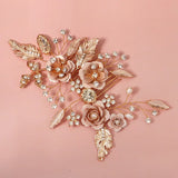 Metal Leaf Flower Hair Comb Clips for Women Accessories