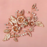 Metal Leaf Flower Hair Comb Clips for Women Accessories