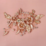 Metal Leaf Flower Hair Comb Clips for Women Accessories