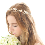 Flower Freshwater Pearls Wedding Headpiece