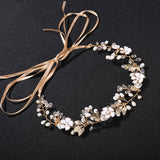 Flower Freshwater Pearls Wedding Headpiece