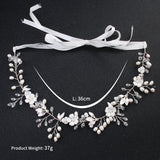 Flower Freshwater Pearls Wedding Headpiece