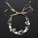 Flower Freshwater Pearls Wedding Headpiece