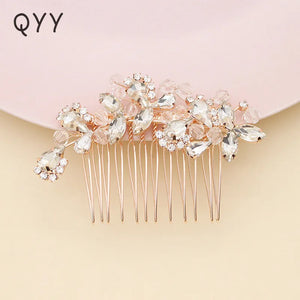 Crystal Silver Wedding Hair Ornaments Bridal Hair Comb Headpieces