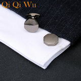 Copper Laser Pattern Shirt Cufflinks for Men Wedding Groom Buttons