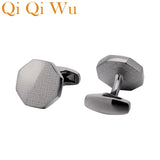 Copper Laser Pattern Shirt Cufflinks for Men Wedding Groom Buttons