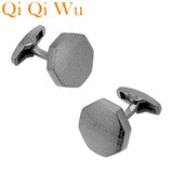 Copper Laser Pattern Shirt Cufflinks for Men Wedding Groom Buttons