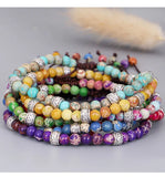 Natural Stone Brads Bracelets Malachite Lapis Lazuli Healing Chram Bracelets
