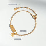 QiQiWu Stainless Steel Mouse Smile Pendant Chain Bracelet For Women