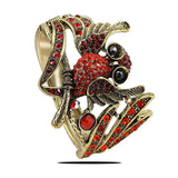 Owl Animal Bracelet Xmas Women's Etched Dimpled Circle Bangles Bracelets
