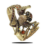 Owl Animal Bracelet Xmas Women's Etched Dimpled Circle Bangles Bracelets
