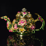 Qifu Colourful Dragonfly Teapot Gift Home Decor