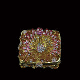 Qifu Peacock Metal Jewelry Box