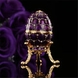 Qifu Purple Egg Shape Jewelry Box