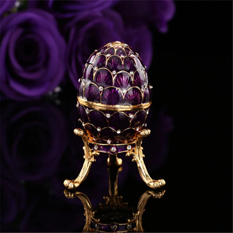 Qifu Purple Egg Shape Jewelry Box