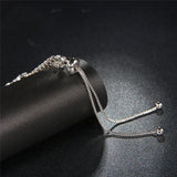 925 Silver Bracelet Clear Zircon Eye Jewelry CMB82