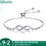 925 Sterling Silver Infinity Adjustable Bracelet For Women