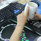 925 Sterling Silver Infinity Adjustable Bracelet For Women