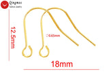 Qingmos 14K Solid Yellow Earring Finding Ear Wire Hook for Jewelry Making