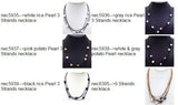 Qingmos 10-11mm Natural Pearl Necklace with Rice Pearl Pendant