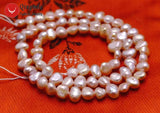 5-6mm Freshwater Purple Pearl Loose Seed Beads 14''