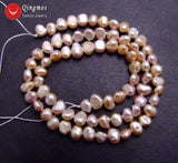 5-6mm Freshwater Purple Pearl Loose Seed Beads 14''