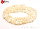 6mm Natural Sea Shell Beads Jewelry Making DIY 15''