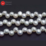 Qingmos 7-8mm Pink Freshwater Pearl Loose Beads 14''