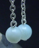 Qingmos 8mm Amazonite Silver Dangle Earrings