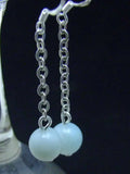 Qingmos 8mm Amazonite Silver Dangle Earrings