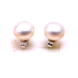 Freshwater Orange Pearl Earrings for Women with Sterling Silver Studs
