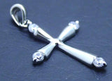 Sterling Silver Cross Pendant with Cubic Zirconia
