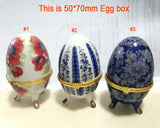 Qingmos Multicolor Ceramics Egg Purpose Box for Jewelry Displays