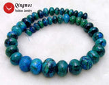 Qingmos Natural Green Chrysocolla Loose Beads 15'' Lo237