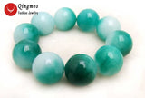 Qingmos Multicolor Jades Bracelet 20mm Round High Natural Jades Jewelry