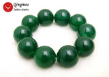 Qingmos Multicolor Jades Bracelet 20mm Round High Natural Jades Jewelry